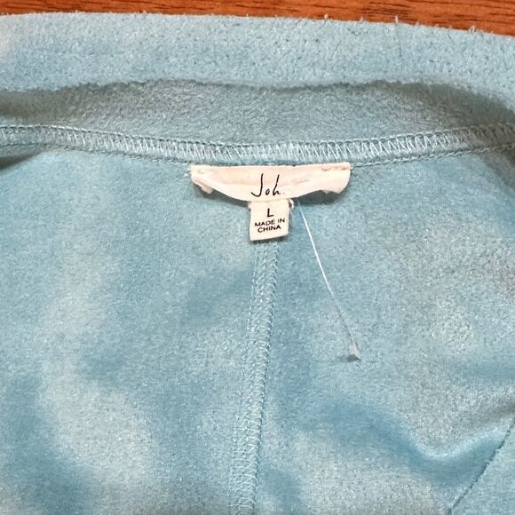 JOH Teal Light Faux Suede Short Sleeve Dress Size Large - Picture 10 of 10